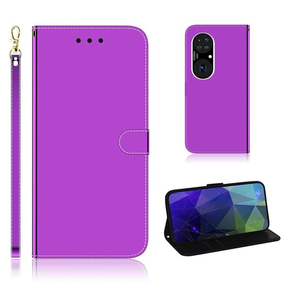 Mirror Huawei P50 Flip Etui - Lilla Purple