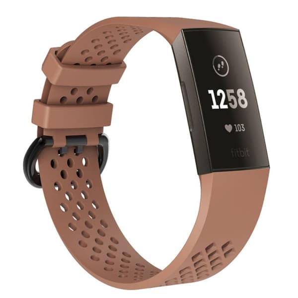 Fitbit Charge 3 klokkereim av silikon - kaffe Brown