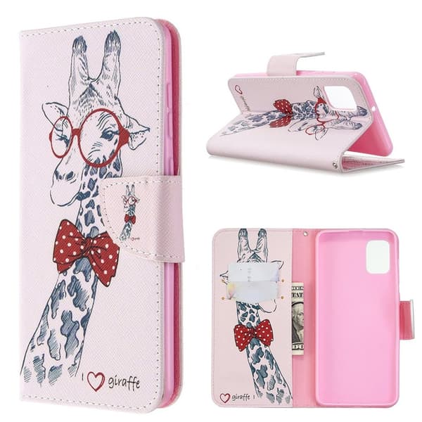 Wonderland Samsung Galaxy A31 Etui - Giraf Multicolor