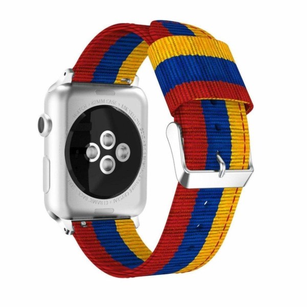 Apple Watch Series 4 40 mm klockarmband i randig stil - Gul / Blå / Röd multifärg