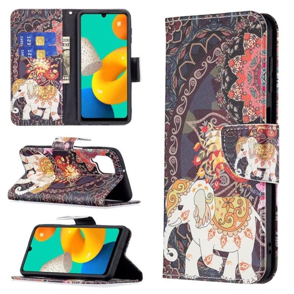 Wonderland Samsung Galaxy M32 flip-etui - Blomst Multicolor