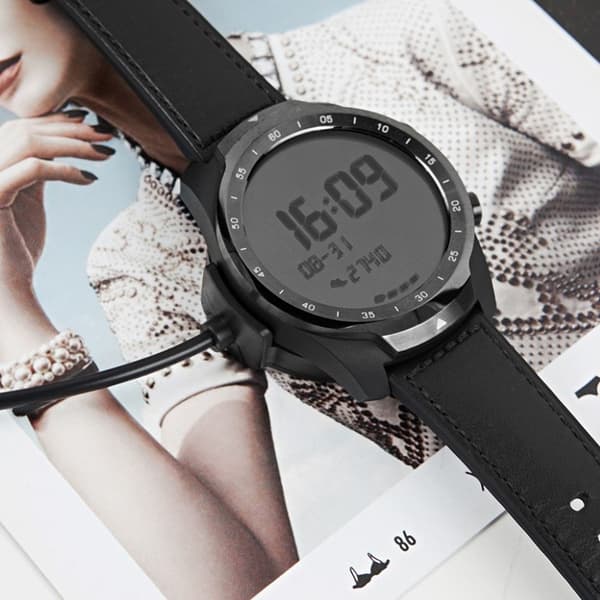 Ticwatch Pro magnetisk sugande laddningskabel Svart