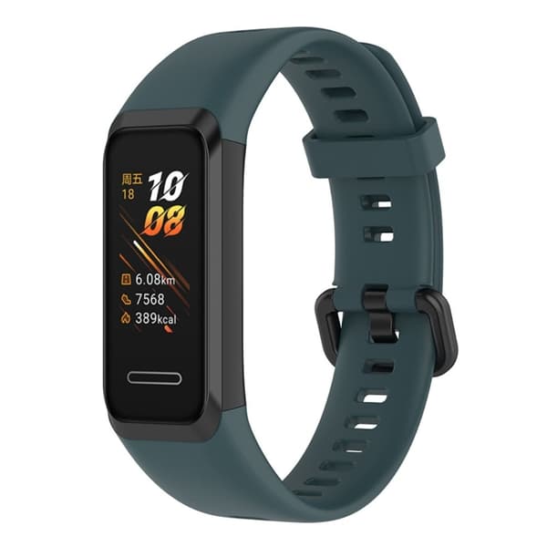 Huawei Watch Band 4 (ADS-B29) Rem Rembyte Justerbart klockarmband i silikon - Olivgrön Grön