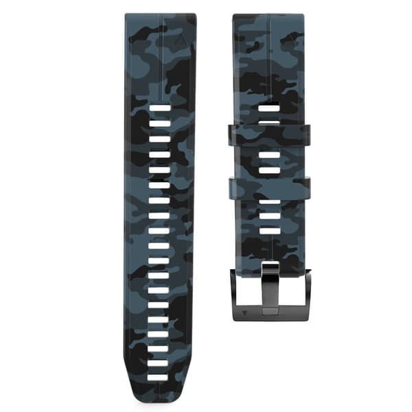 22 mm klockarmband i silikon för Garmin- och Coros-klockor - Kamouflage Blå Blå