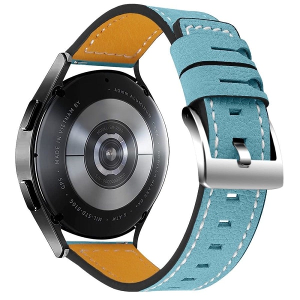 Amazfit GTS / GTR 42mm cowhide leather watch strap - Blue Blue