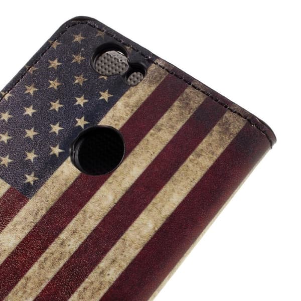 Scherfig Huawei Nova etui - Retro USA Flagg Multicolor