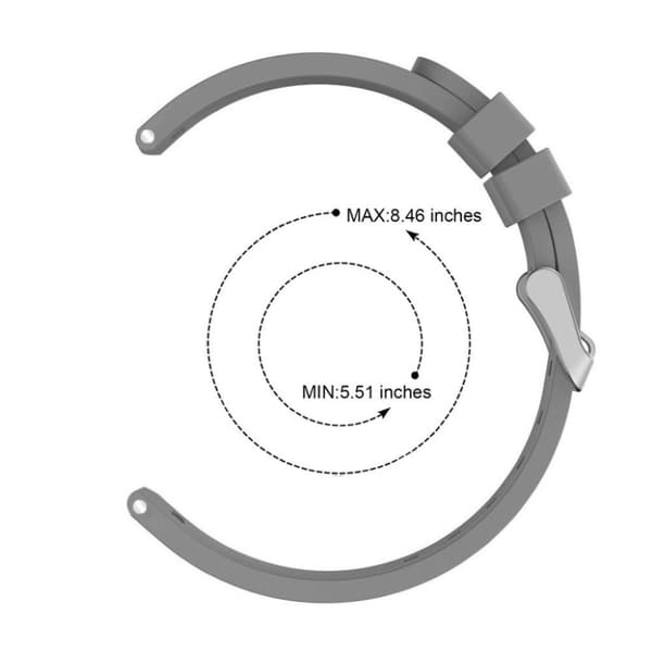 Samsung Galaxy Watch Active Stripe Silikon Klokkereim - Grå Silver grey