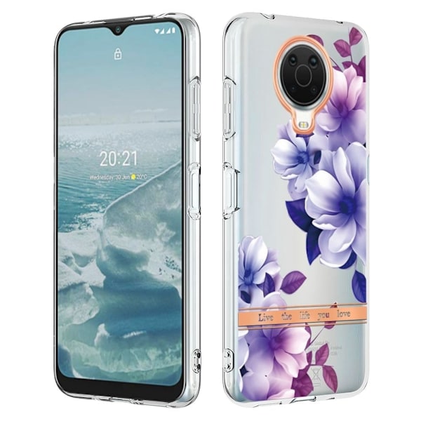 Supertyndt og holdbart softcover til Nokia G20 / G10 - Lilla Begonia Purple