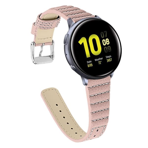 Samsung Galaxy Watch (42mm) læder ægte læder Urrem - Lyserød Pink
