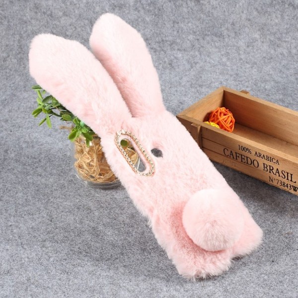 Fluffy Rabbit Huawei P30 Lite skal - Rosa Rosa