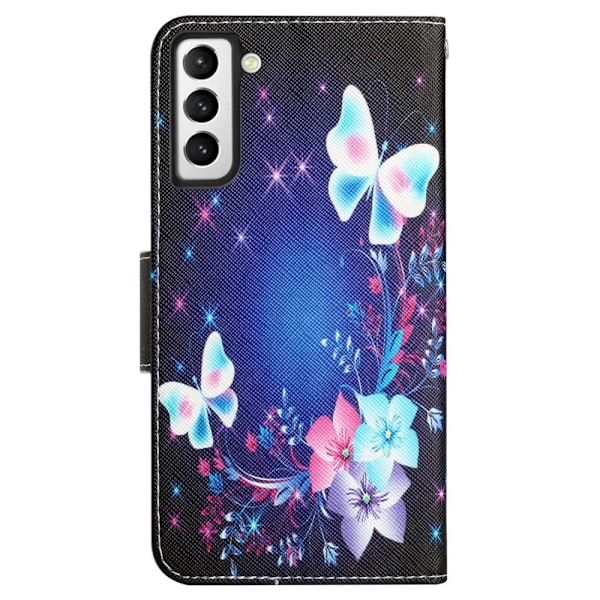 Wonderland Samsung Galaxy S22 Flip Etui - Sommerfugl Blue