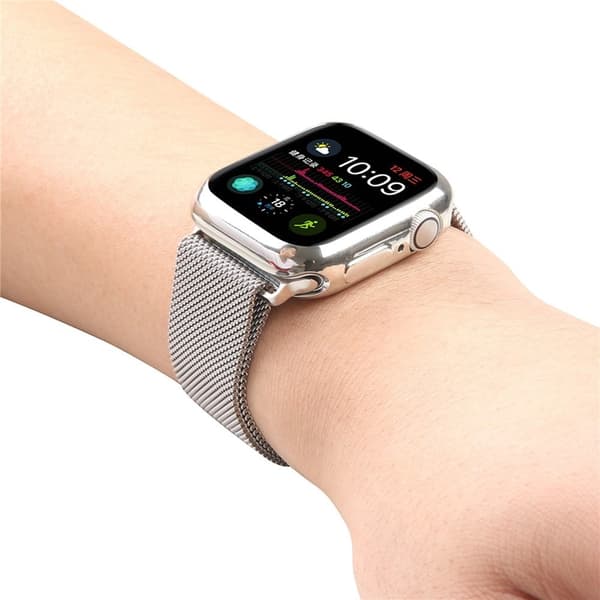 Apple Watch (45mm) galvanoitu suojus - Hopea Silver grey