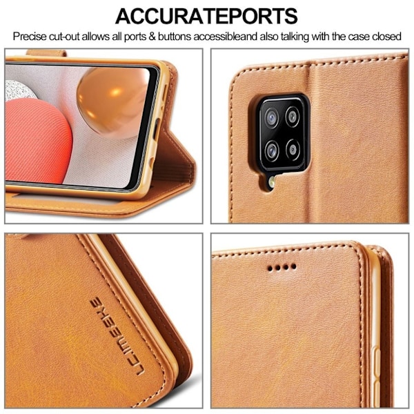 LC.Imeeke Samsung Galaxy A42 5G Flippetui - Brun Brown