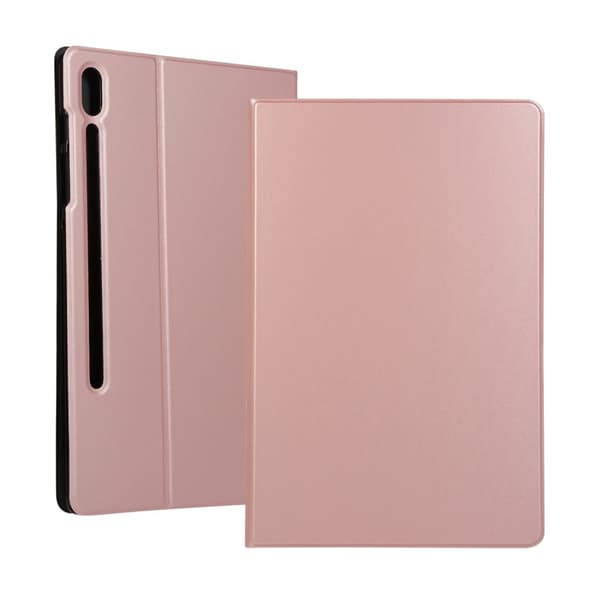 Shockproof Vegan Leather Shockproof Folio Stand Tablet Case Cover Protector Lenovo Tab P12 Pro - Rose Gold Pink