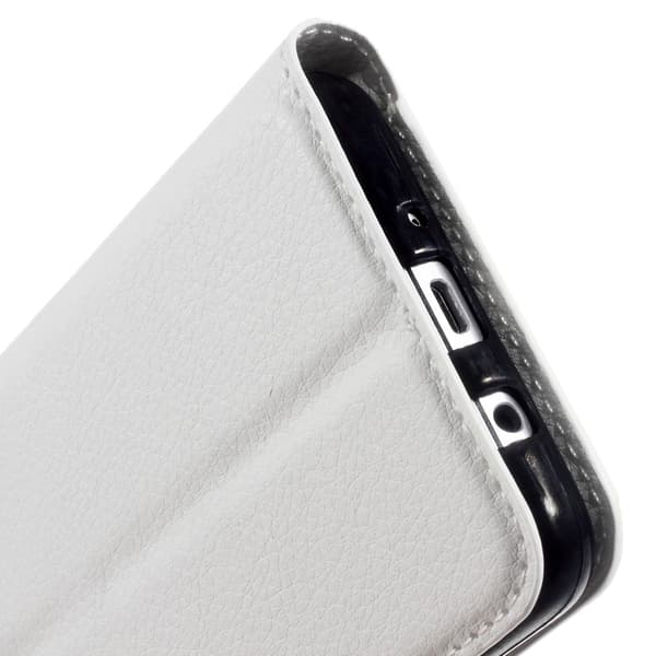 Mankell læder-etui med litchi overflade til Samsung Galaxy J5 (2016) - Hvid White