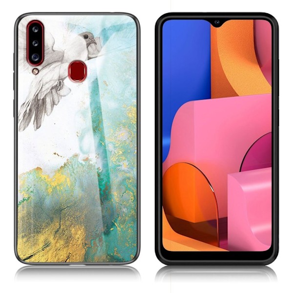 Fantasy Marmor Samsung Galaxy A20s skal - Flygande Duva multifärg