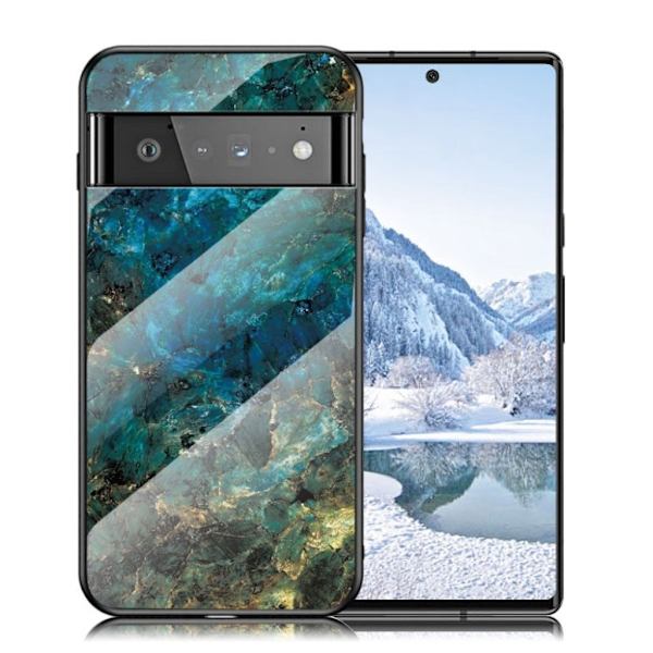 Fantasy Marmor Google Pixel 6 Pro skal - Smaragd Marmor multifärg