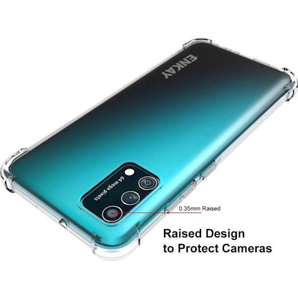 ENKAY genomskinligt droppsäkert fodral för Samsung Galaxy A02s (166mm) Transparent
