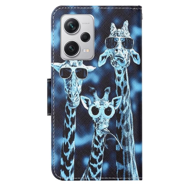 Wonderland Xiaomi Poco X5 Pro / Redmi Note 12 Pro / 12 Pro Speed Flip Etui - Giraffer Blue