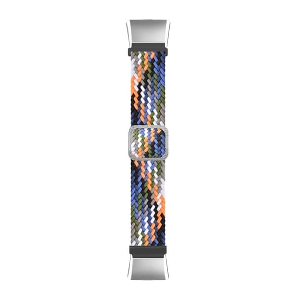Flätat klockarmband i elastiskt tyg för OPPO Watch Free - Denim multifärg