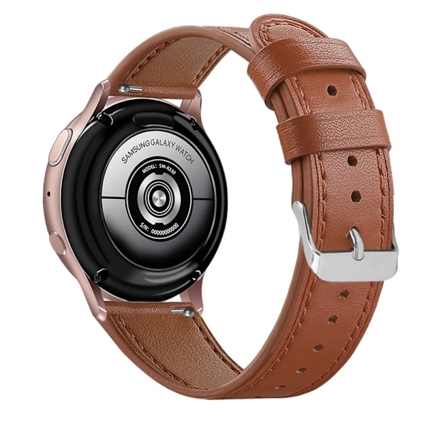 20 mm klockarmband i äkta läder från Universal Cowhide - Brun Brun