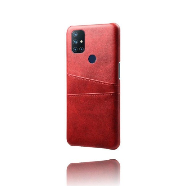 OnePlus Nord N10 5G skal med korthållare - Röd Röd