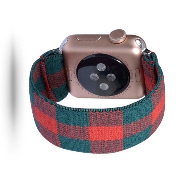 Apple Watch Series 5 / 4 40 mm nylon-urrem - Grøn / Rød Multicolor