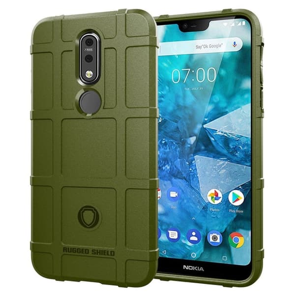 Rugged Shield  Nokia 7.1 deksel - Grønn Green