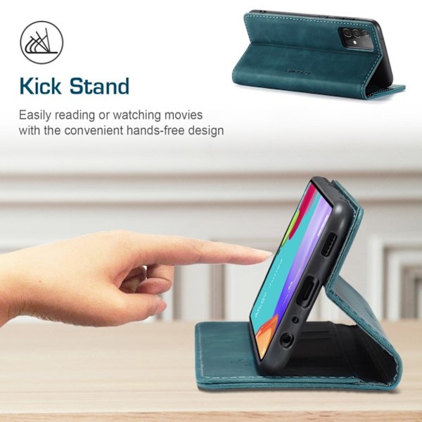 CaseMe Samsung Galaxy A52 5G vintage-kotelo - Sininen Blue