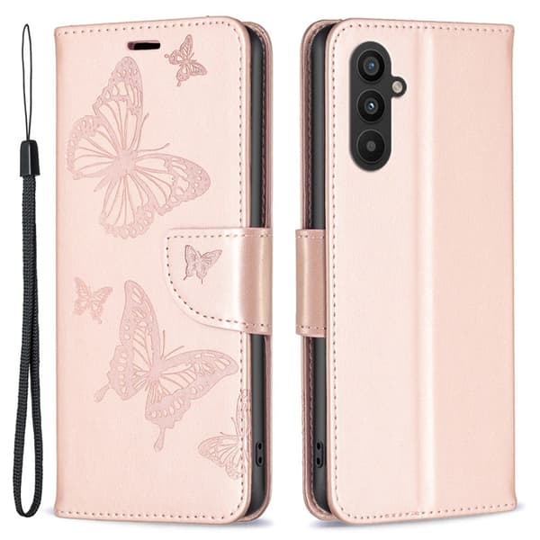 Butterfly Samsung Galaxy A25 Flippetui - Rose Gull Pink
