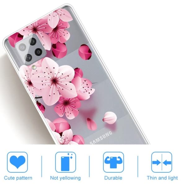 Deco Samsung Galaxy A42 5G Etui - Rød Blomster Red