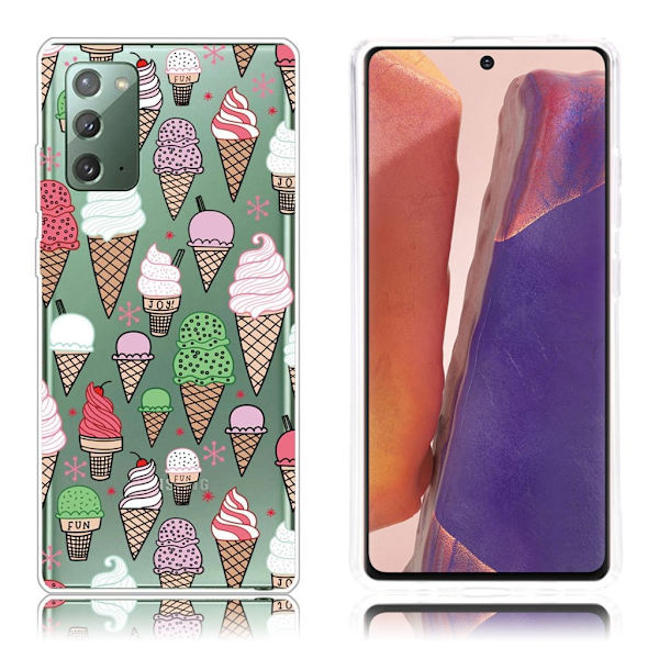 Deco Samsung Galaxy Note 20 kotelot - Värikäs Jäätelö Multicolor