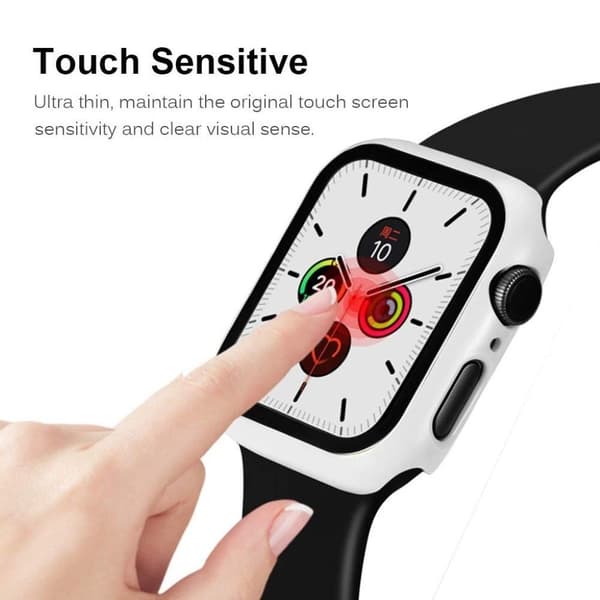 Apple Watch Series 5 / 4 44mm hållbar matt ram - Vit Vit
