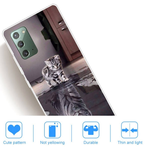 Deco Samsung Galaxy Note 20 cover - Sølv/Grå Silver grey