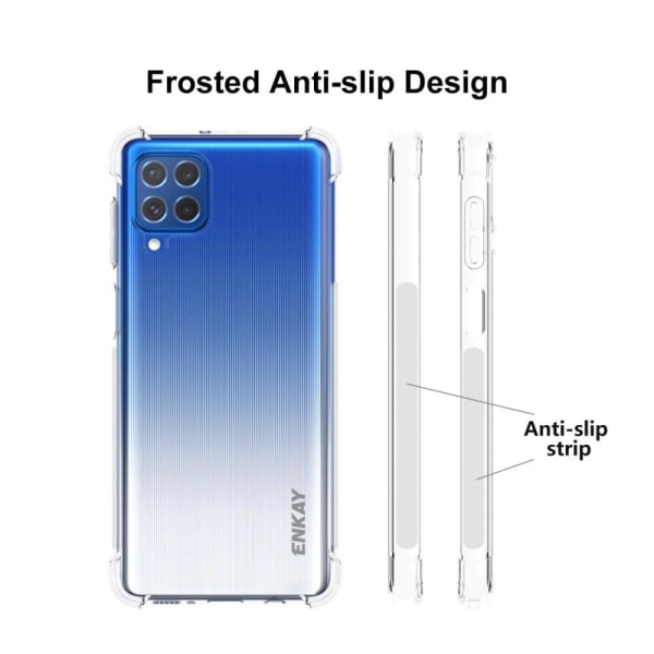 ENKAY genomskinligt droppsäkert fodral för Samsung Galaxy M62 / F62 Transparent