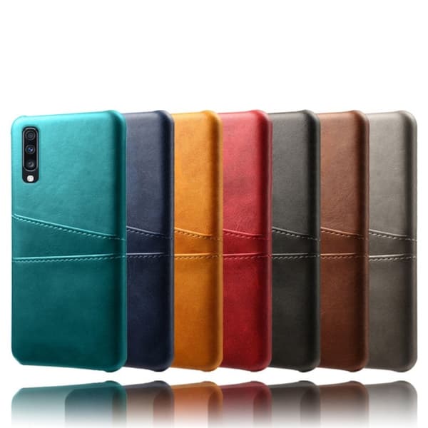 Dual Card Samsung Galaxy A70 cover - Sort Black