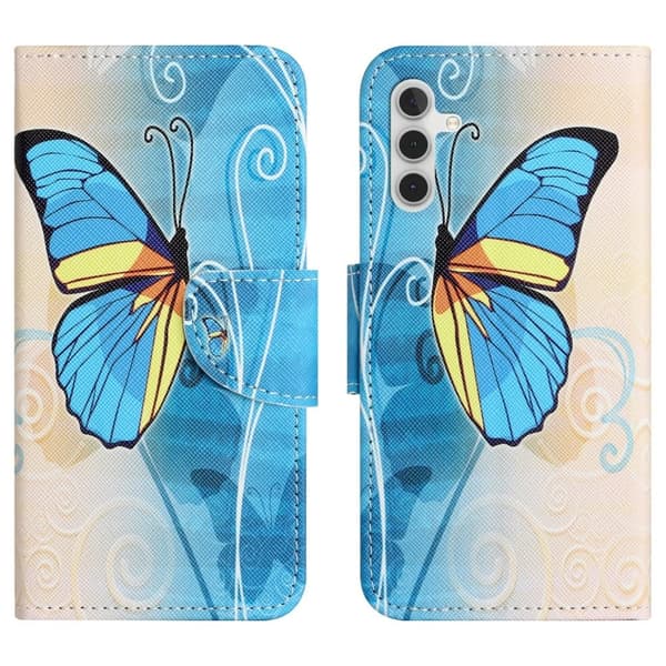 Wonderland Samsung Galaxy S23 Fe Flip Etui - Sommerfugl Blue