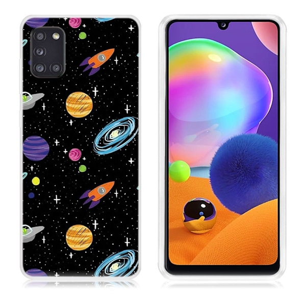 Deco Samsung Galaxy A31 Etui - Planet Multicolor
