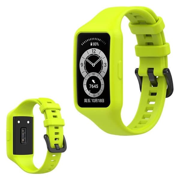 Honor Band 6 integreret silikone urrem - Lime Green