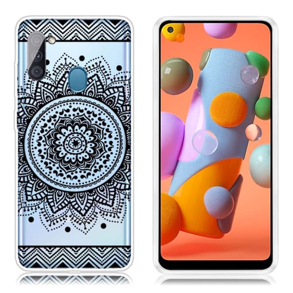 Deco Samsung Galaxy A11 deksel - Mandalablomst Black
