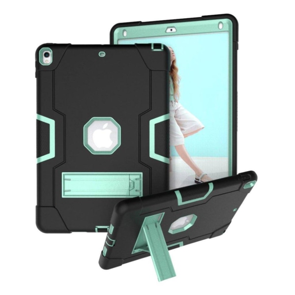 iPad Air (2019) shockproof hybrid case - Black / Cyan Black