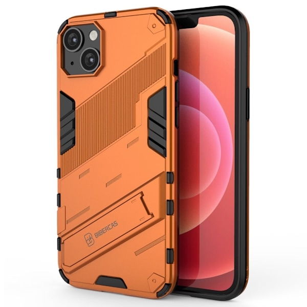 Shockproof Hybrid Suojakuori With A Modern Touch For iPhone 14 Plus - Oranssi Orange