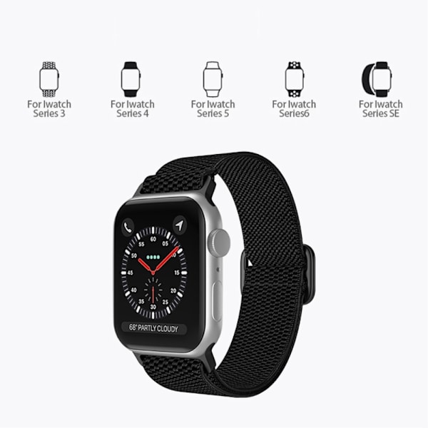 Apple Watch (41 mm) klockarmband i texturerad nylon - Olivgrön Grön
