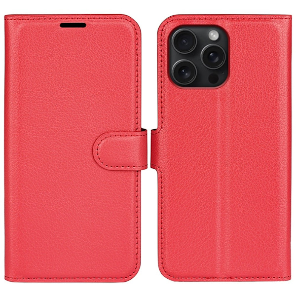 Classic iPhone 16 Pro Max flip etui - Rød Red
