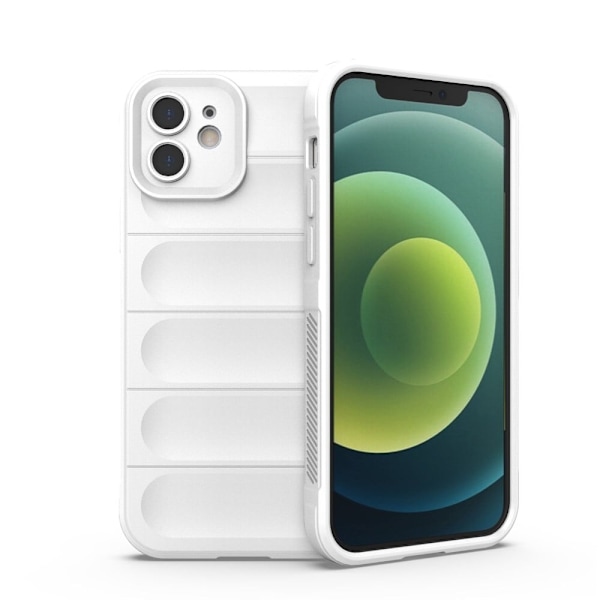Mjukt greppformat iPhone 12 skal - Vit Vit