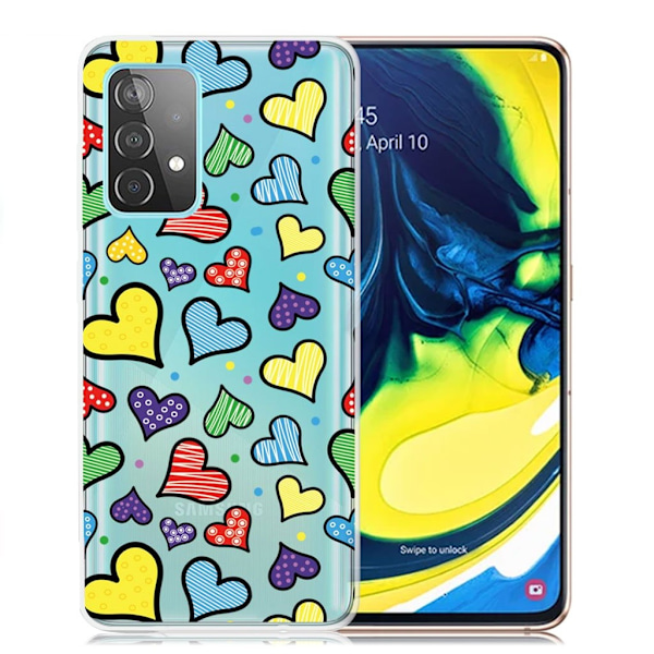 Deco Samsung Galaxy A82 5G Etui - Hjeter Multicolor