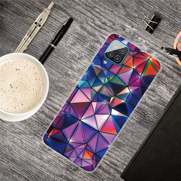 Deco Samsung Galaxy A12 5G Etui - Trekant Multicolor