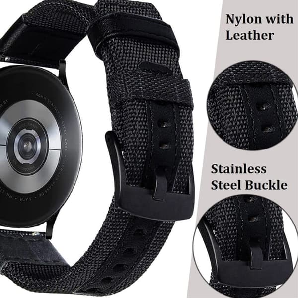 Amazfit T-Rex Pro / T-Rex / Ares nylon urrem - Sort Black