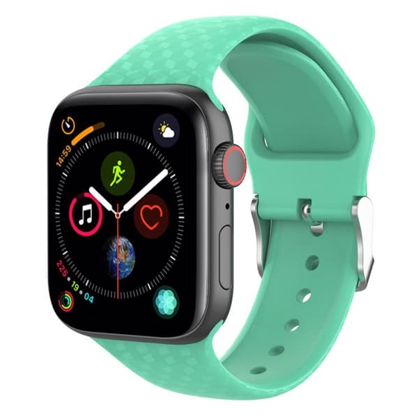 Apple Watch Series 5 40mm 3D strassarmband i silikon - Grön Grön