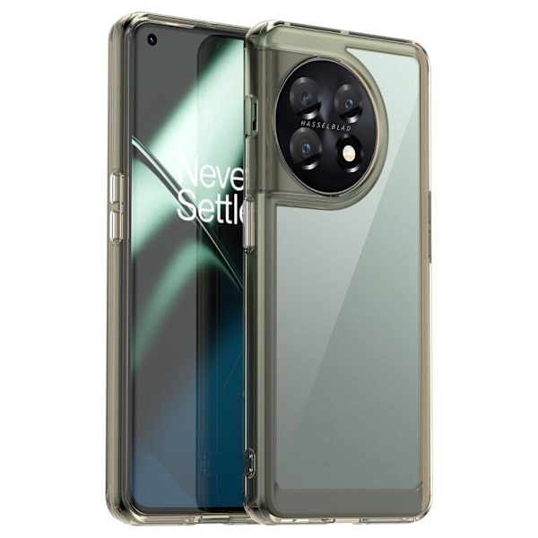OnePlus 11 smart telefonskal i akryl - Transparent Grå Silvergrå